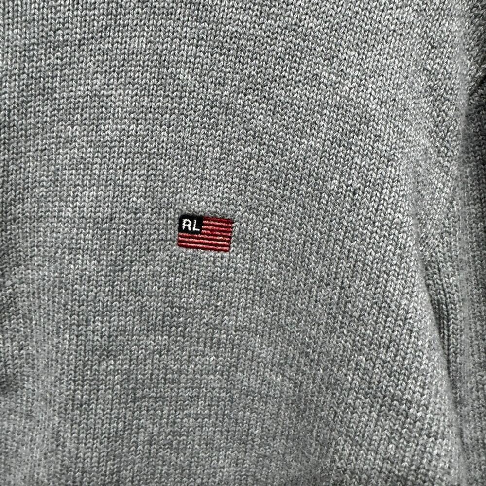 Polo Jean Co. by Ralph Lauren 1/4 Zip Pullover Sweater Gray Size L - Picture 8 of 9